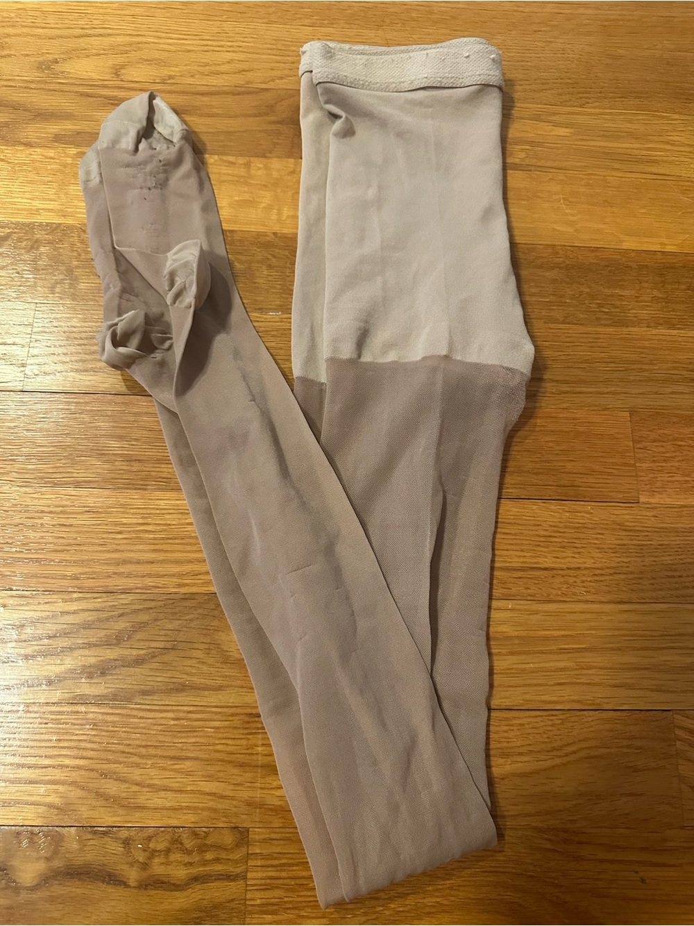 Women’s Nylon Sheer Support Tights - Taupe size M